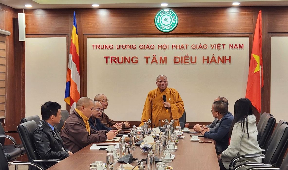 Hòa thượng Thích Gia Quang - Phó Chủ tịch Hội đồng trị sự kiêm Trưởng Ban Thông tin Truyền thông Trung ương GHPGVN. Ảnh: T.Vương