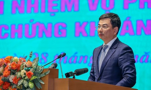 Phó Thống đốc Ngân hàng Nhà nước Việt Nam Phạm Thanh Hà phát biểu tại hội nghị. Ảnh: Nhật Bắc

