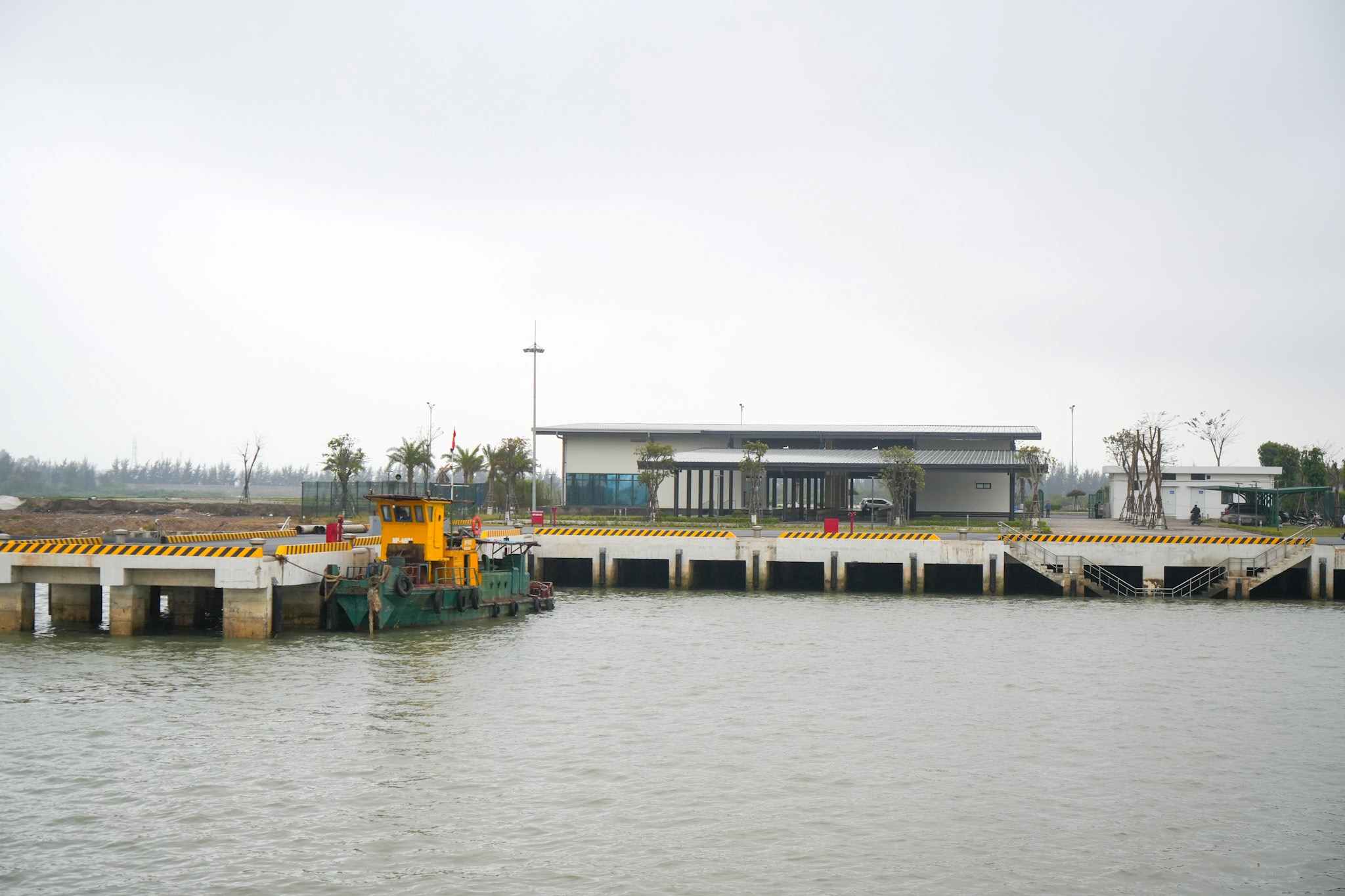 Bến phà Đồng Bài sẽ đi vào hoạt động từ sáng 1.3. Ảnh: Đàm Thanh 