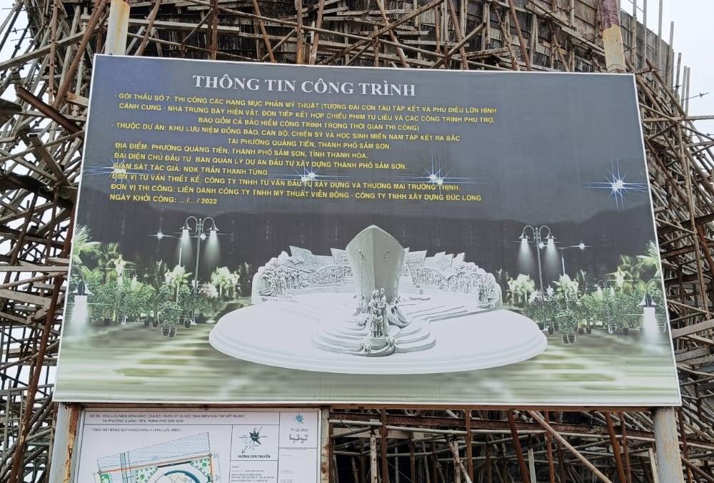 Tiếp đến, Dự án Khu lưu niệm đồng bào, cán bộ, chiến sĩ, học sinh miền Nam tập kết ra Bắc đã được HĐND tỉnh Thanh Hóa quyết nghị thông qua năm 2020. UBND TP.Sầm Sơn được giao làm chủ đầu tư.  Ảnh: Quách Du