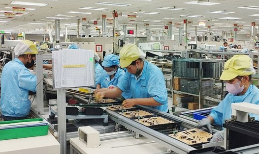Nhiều lao động vừa được Công ty TNHH Solum Vina, Khu công nghiệp Bá Thiện 2 (Vĩnh Phúc) tuyển dụng sau Tết. Ảnh: Nguyễn Khánh
