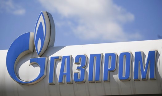 Logo ông lớn khí đốt Nga Gazprom. Ảnh: Xinhua