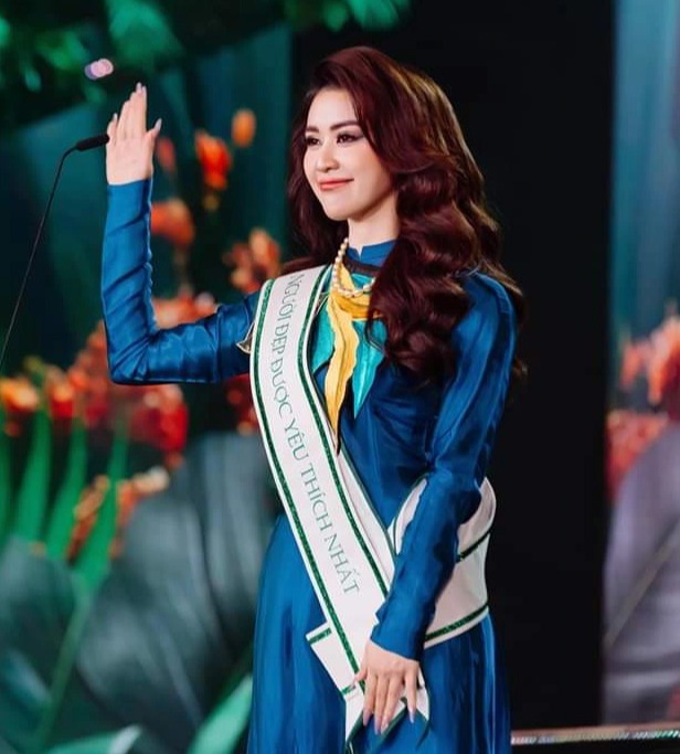 Danh hiệu Người đẹp được yêu thích nhất tại Miss Earth 2023 đã mở ra cho Quyên Qui nhiều cơ hội trong showbiz Việt. Ảnh: Facebook nhân vật