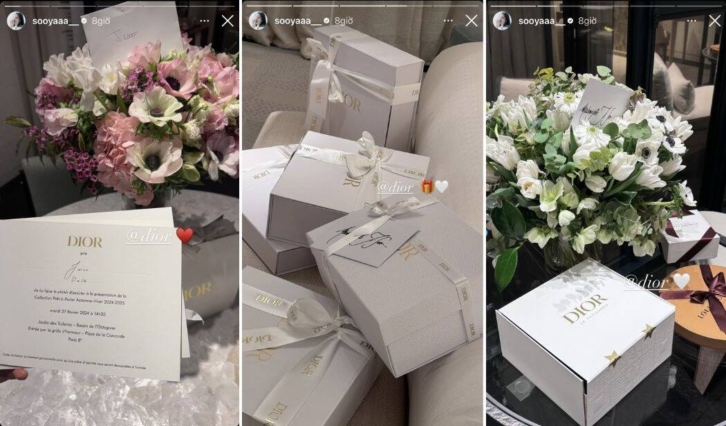 Dior chuẩn bị rất nhiều quà cho nàng đại sứ toàn cầu. Ảnh: Instagram