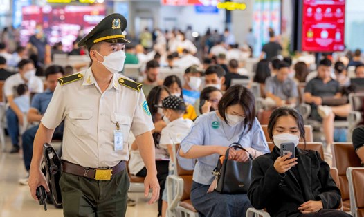 Lực lượng an ninh tại sân bay. Ảnh minh họa: Sân bay Nội Bài
