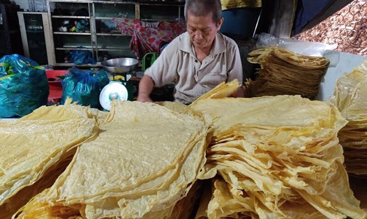 Dịp Tết làng nghề tàu hũ ky ở Vĩnh Long suất bán trên 4 tấn thành phẩm. Ảnh: Hoàng Lộc.