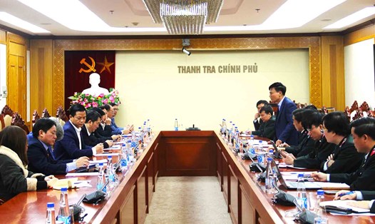 Công bố quyết định thanh tra trách nhiệm về thực hiện công vụ tại Bộ Tài chính, Bộ Kế hoạch và Đầu tư, UBND tỉnh Bắc Ninh. Ảnh: Thanh tra Chính phủ