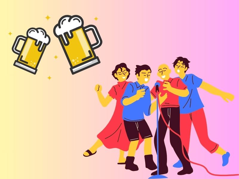 Những hoạt động vui chơi, ca hát, uống nhiều bia rượu ngày Tết dễ ảnh hưởng đến sức khỏe và gây khàn tiếng, mất giọng. Đồ họa: Thanh Thanh 