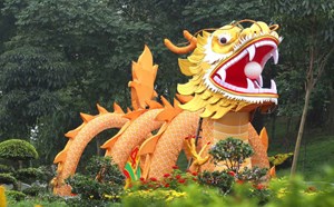 Xuất hiện tại thiêng vật dragon lâu năm 30 mét, trong miệng được ngậm viên ngọc ở Nghệ An