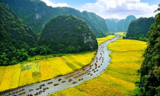 Quần thể danh thắng Tràng An (Ninh Bình) đã được UNESCO công nhận là Di sản Văn hóa và Thiên nhiên thế giới vào năm 2014. Ảnh: Ninh Mạnh Thắng