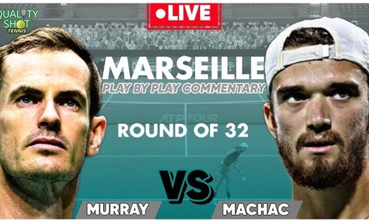 Andy Murray gặp Tomas Machac ở vòng 1 giải Open 13 Provence 2024. Ảnh: Quality Shot Tennis