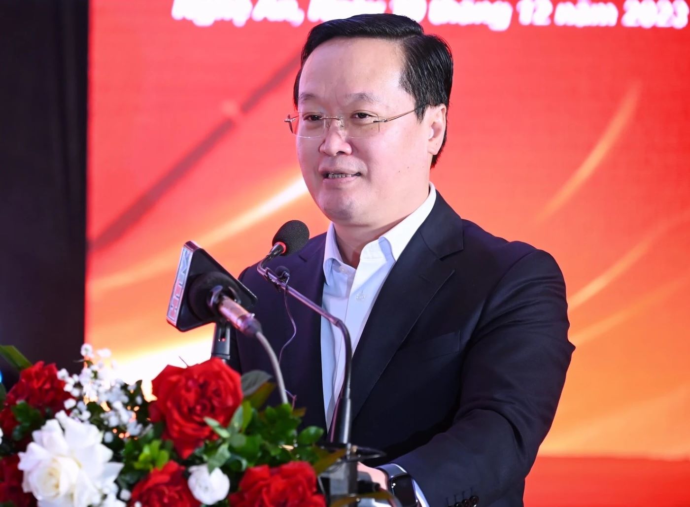 Chủ tịch UBND tỉnh Nghệ An Nguyễn Đức Trung khẳng định thu hút nguồn vốn FDI là nguồn lực để các địa phương phát triển. Ảnh: Hải Đăng