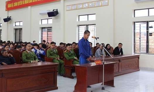 Phiên tòa lưu động xét xử bị cáo Trịnh Văn Nam. Ảnh: Công an Hải Phòng
