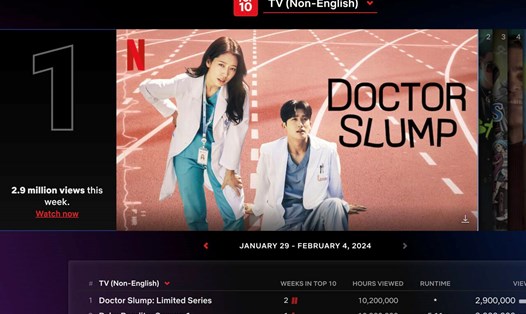 “Doctor Slump” đứng Top 1 Netflix toàn cầu (phim không phải tiếng Anh). Ảnh: Nhà sản xuất