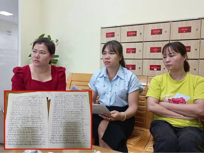 Chị Lê Thị Na (ngoài cùng, bên phải) chỉ là một trong rất nhiều nhân viên kế toán trường học chưa được chuyển ngạch.  Ảnh: LƯƠNG HẠNH