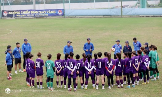 Đội tuyển U20 nữ Việt Nam sẽ được nghỉ 4 ngày dịp Tết. Ảnh: VFF 