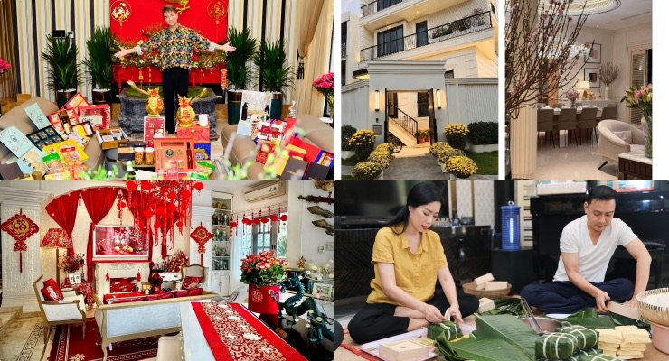 Sao Việt trang hoàng nhà cửa đón Tết. Ảnh: NSCC.