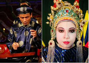 2 nghệ nhân của Cố đô là bà Phan Thị Bạch Hạc (phải) và ông Huỳnh Đức Tiến (trái) được Liên hiệp Nghệ nhân Văn hóa (Gugak Masters Inc) của Hàn Quốc vinh danh “Nghệ nhân âm nhạc cung đình - Gugak Master”. Ảnh: NVCC