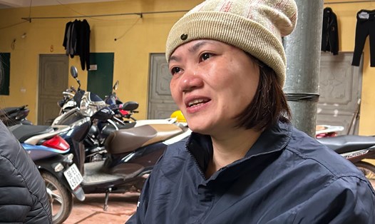 Nữ công nhân Lê Thị Oanh đã đón Tết tại Việt Yên, Bắc Giang trong suốt 10 năm. Ảnh: Hạnh Chi.