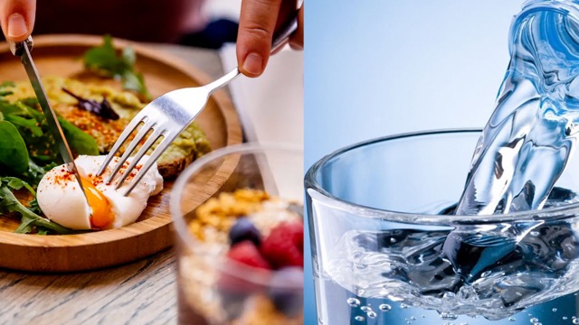 Trước khi uống rượu bia nên ăn no. Ảnh ghép: HƯƠNG SƠN 