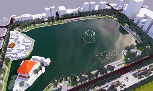Đồ án thiết kế đô thị khu vực xung quanh hồ Thiền Quang. Ảnh: UBND quận Hai Bà Trưng