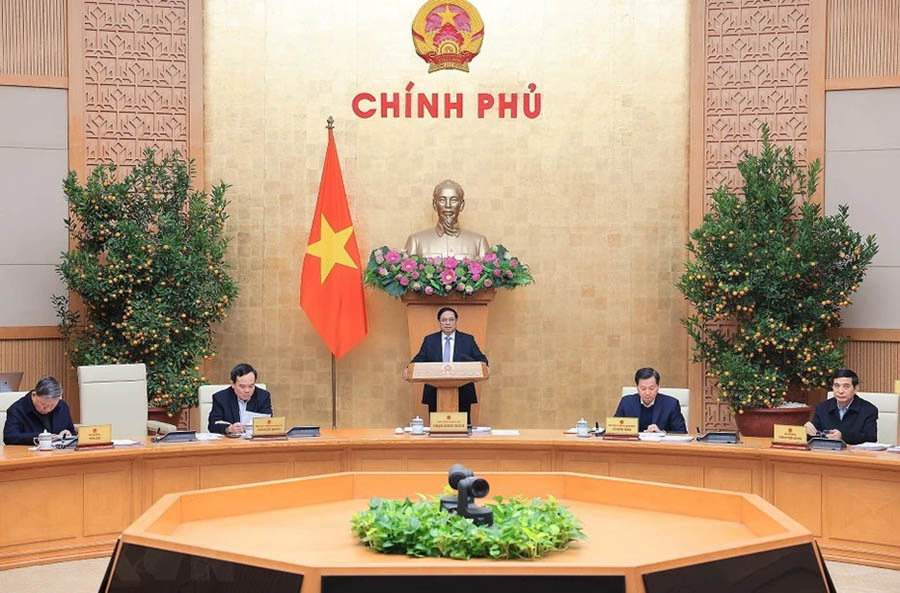 Thủ tướng Chính phủ Phạm Minh Chính chủ trì phiên họp. Ảnh: Dương Giang