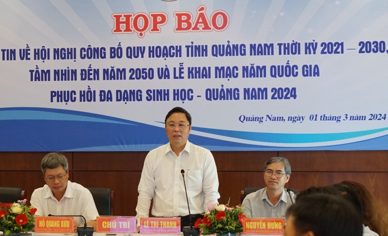 Chủ tịch UBND tỉnh Quảng Nam tin tưởng quy hoạch được phê duyệt sẽ là nền tảng đưa tỉnh nhà phát triển đột phá. Ảnh: Hoàng Bin.