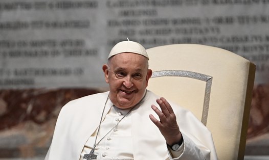 Giáo hoàng Francis tại Vatican ngày 9.3.2024. Ảnh: AFP