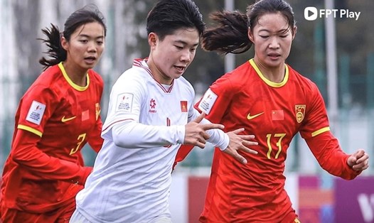 U20 nữ Việt Nam thất bại 1-6 trước U20 nữ Trung Quốc. Ảnh: FPT Play