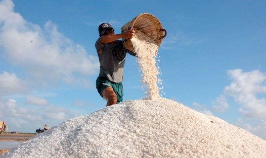 Sản xuất muối tại tỉnh Bạc Liêu vẫn trong vòng luẩn quẩn được mùa mất giá, thất mùa được giá. Ảnh: Nhật Hồ