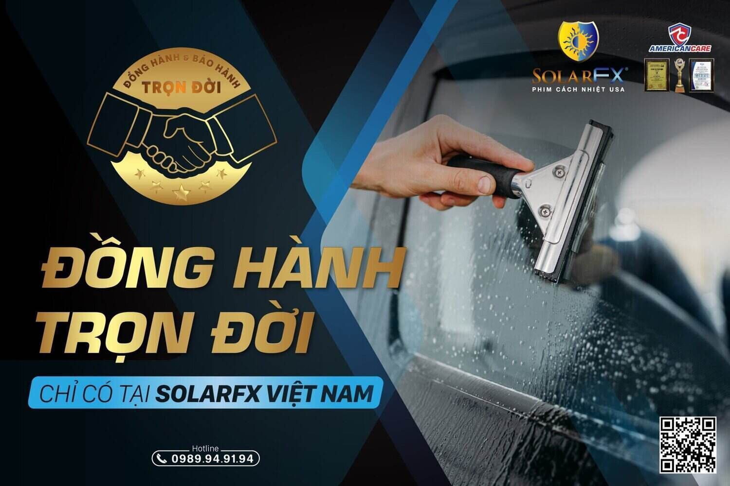Sản phẩm được Bảo hành và Đồng hành TRỌN ĐỜI chi có tại SolarFX Việt Nam. Ảnh: SolarFX