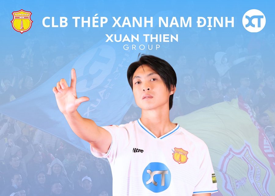 Tuấn Anh vừa gia nhập Nam Định sau vòng 13 V.League. Ảnh: NĐFC