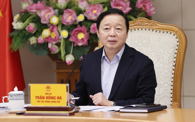 Phó Thủ tướng Chính phủ Trần Hồng Hà chủ trì cuộc họp. Ảnh: VPCP