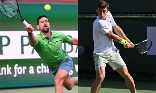 Novak Djokovic gặp Luca Nardi tại vòng 3 giải Indian Wells 2024. Ảnh: BNP Paribas Open
