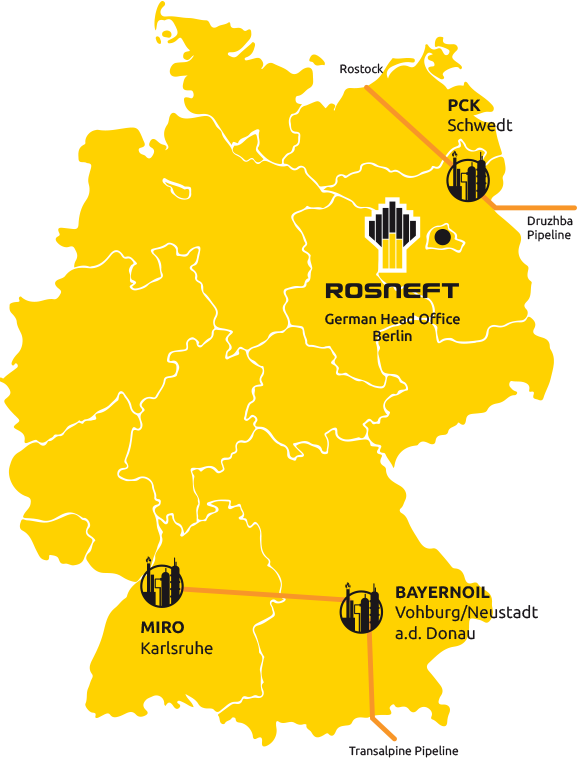 Rosneft có cổ phần ở 3 nhà máy lọc dầu tại Đức. Ảnh: Rosneft