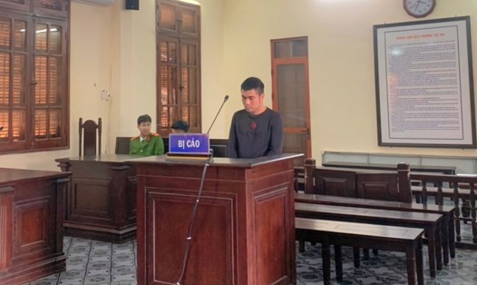 Bị cáo Trần Mạnh Tuấn tại phiên tòa. Ảnh: Viện KSND tỉnh Hải Dương