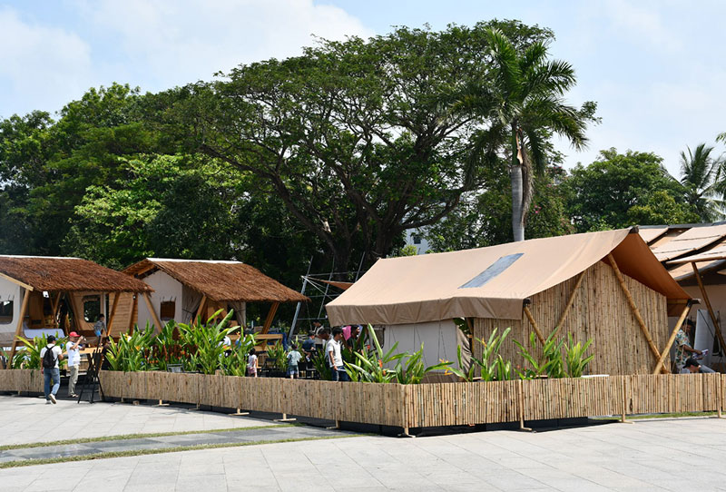 Góc trưng bày sản phẩm gỗ xuất khẩu tại Q-Fair 2024. Ảnh: Xuân Nhàn.