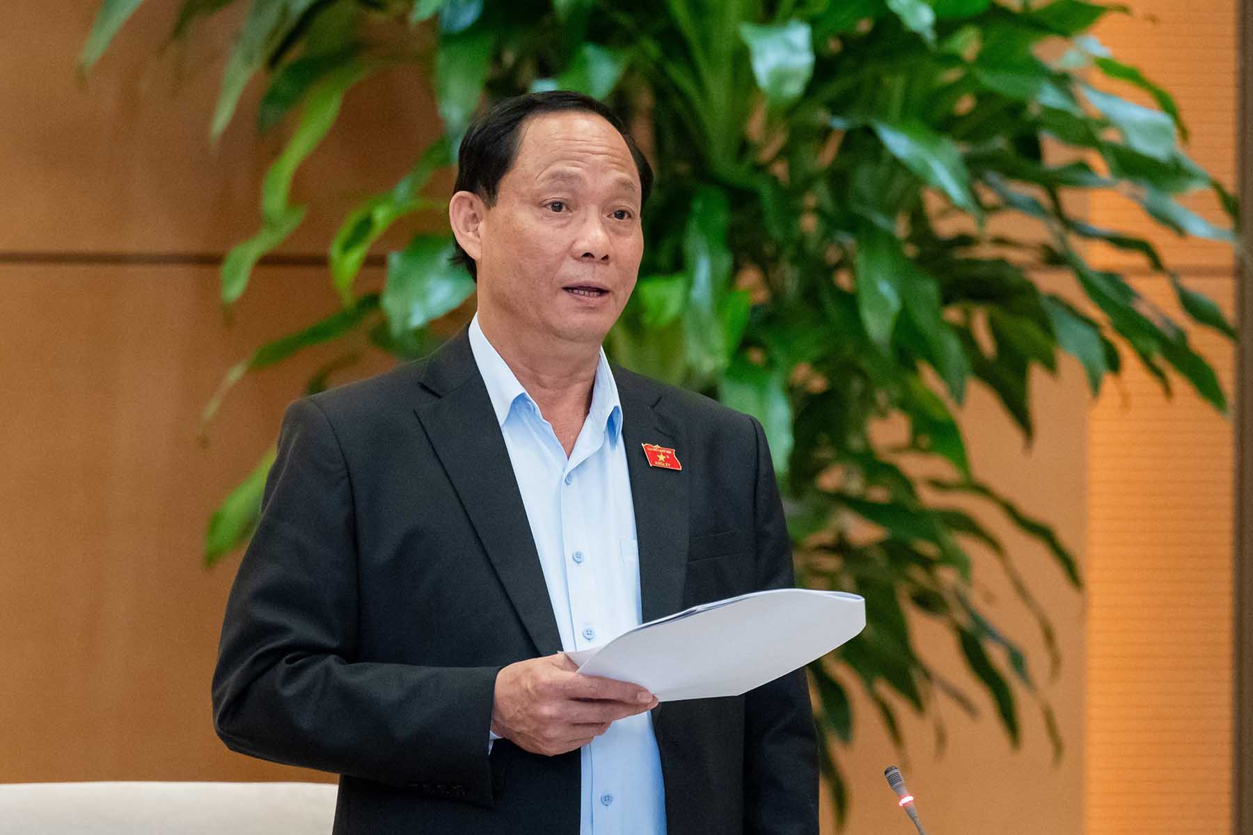 Phó Chủ tịch Quốc hội Trần Quang Phương phát biểu. Ảnh: Phạm Thắng