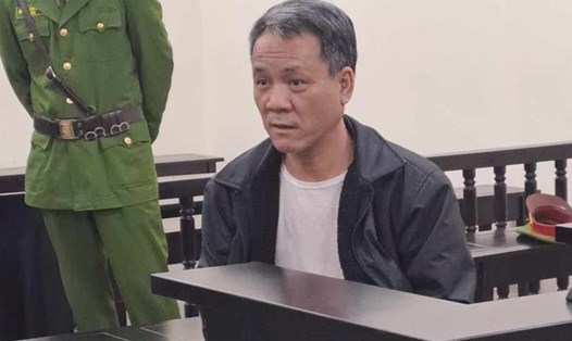 Bị cáo Chu Thịnh Vượng tại phiên toà xét xử về hành vi lừa đảo. Ảnh: Quang Việt