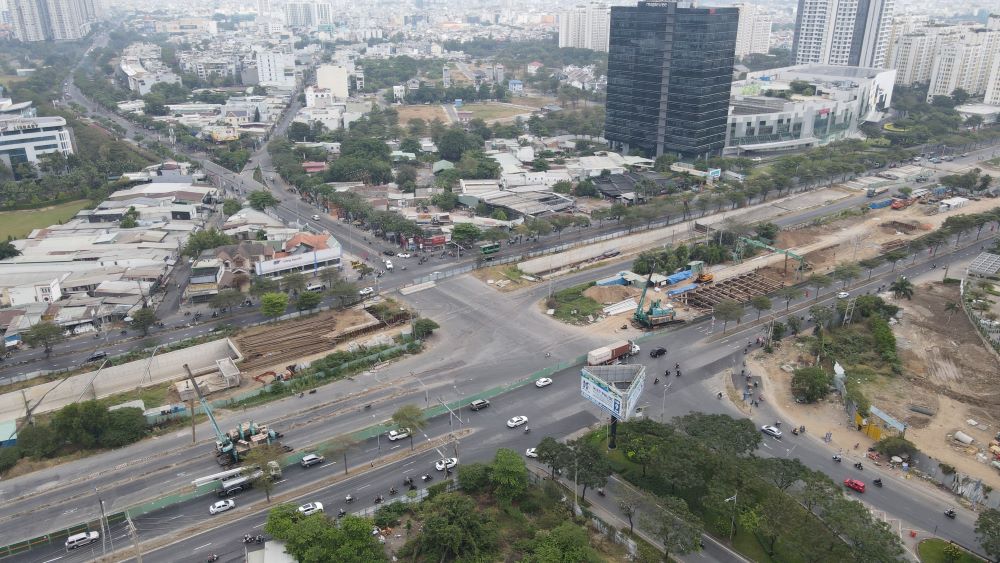 Dự án hầm chui Nguyễn Văn Linh – Nguyễn Hữu Thọ.  Ảnh: Anh Tú