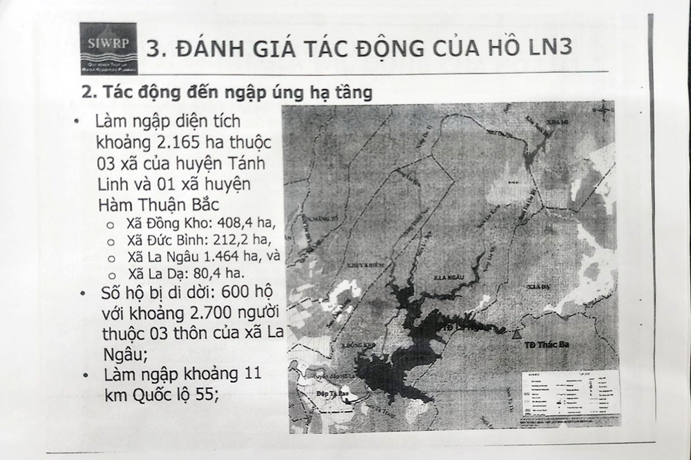 Nghiên cứu của Viện Quy hoạch Thủy lợi Miền Nam cho thấy sẽ có hàng trăm hộ dân tại 4 xã sẽ phải di dời để phục vụ dự án. Ảnh: LN.