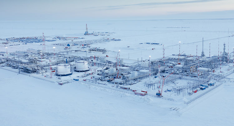 Gazprom Neft vận hành cơ sở hạ tầng sản xuất dầu tại các mỏ Pestsovoye và En-Yakhinskoye ở Khu tự trị Yamal-Nenets. Ảnh: Rogtec