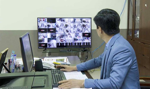 Hệ thống camera giám sát tại Trường THCS-THPT Việt Úc Hà Nội. Ảnh: Minh Hạnh 