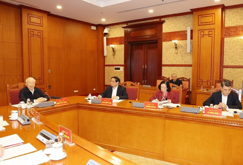 Tổng Bí thư Nguyễn Phú Trọng và các đại biểu tại phiên họp. Ảnh: Trí Dũng