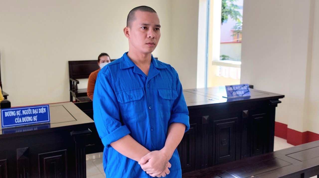 Bị cáo Vàng tại phiên toà. Ảnh: An Long