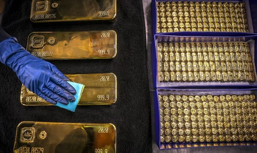 Dự báo giá vàng thế giới tiếp tục tăng, các chuyên gia đang hối thúc Hàn Quốc tăng dự trữ vàng. Ảnh minh họa. Ảnh: AFP 