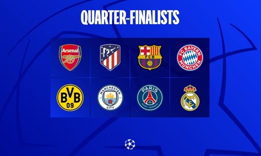 8 câu lạc bộ tại vòng tứ kết UEFA Champions League 2023-2024. Ảnh: UEFA