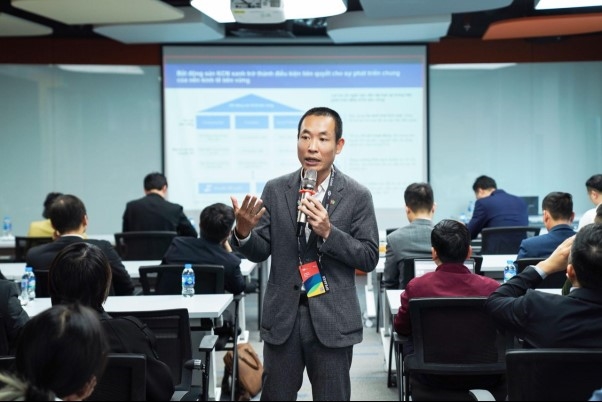 Công trình xanh là hướng đi của tương lai nhằm đáp ứng yêu cầu của nhiều bên liên quan trong chuỗi cung ứng, theo Giám đốc Tư vấn FPT Digital Vương Quân Ngọc. Ảnh FPT Digital