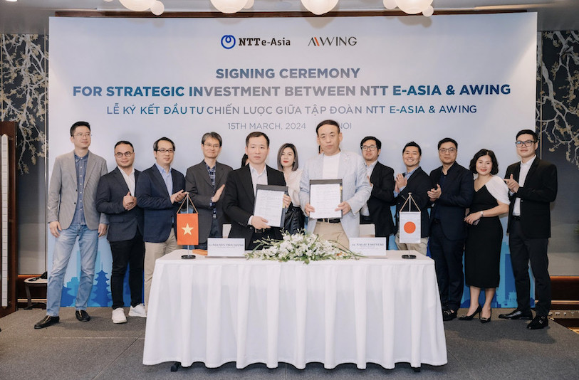 Tập đoàn viễn thông NTT e-Asia và AWING vừa chính thức hợp tác với nhau  