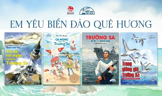 Những ấn phẩm trong Tủ sách Biển đảo Việt Nam. Ảnh: Kim Đồng
